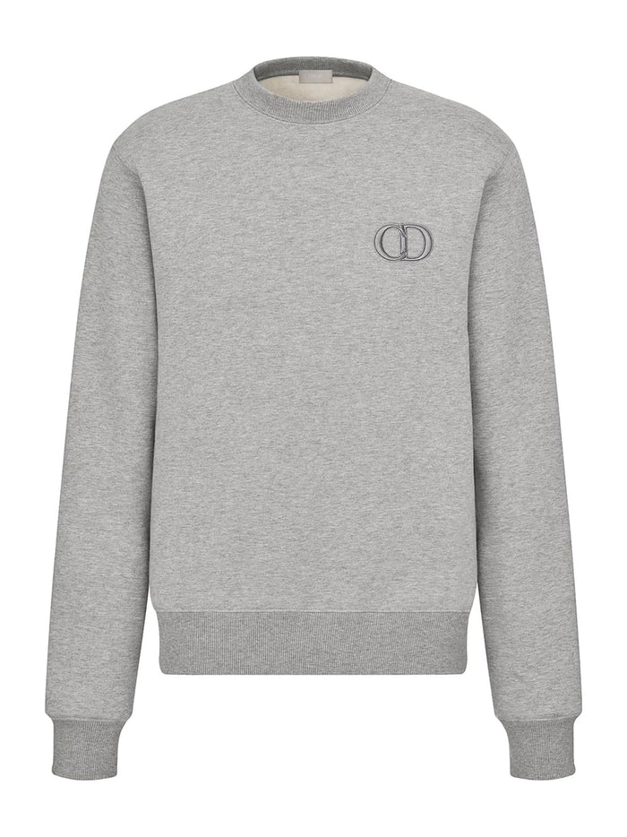 Dior CD Icon Sweatshirt Gray Cotton Fleece
