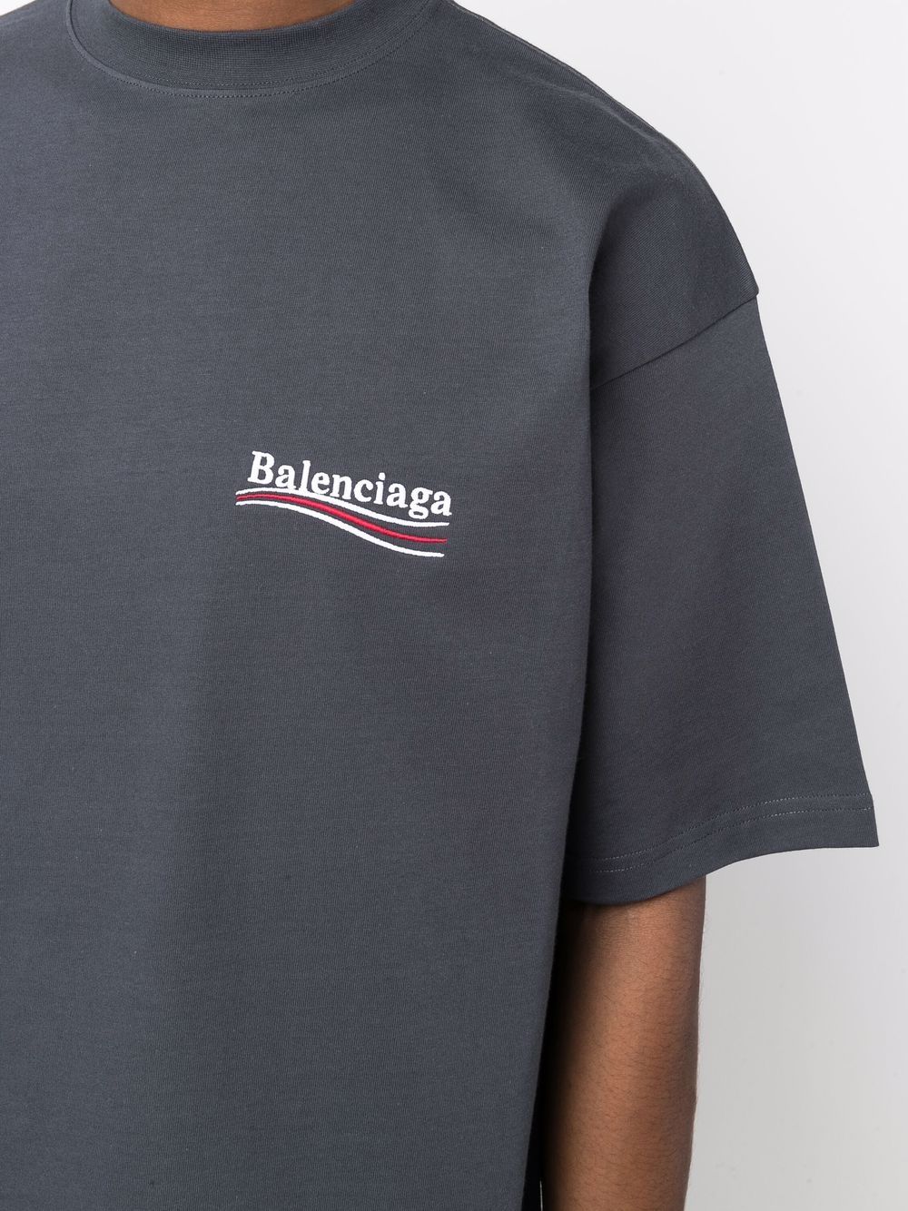 Balenciaga Political T-Shirt Grey