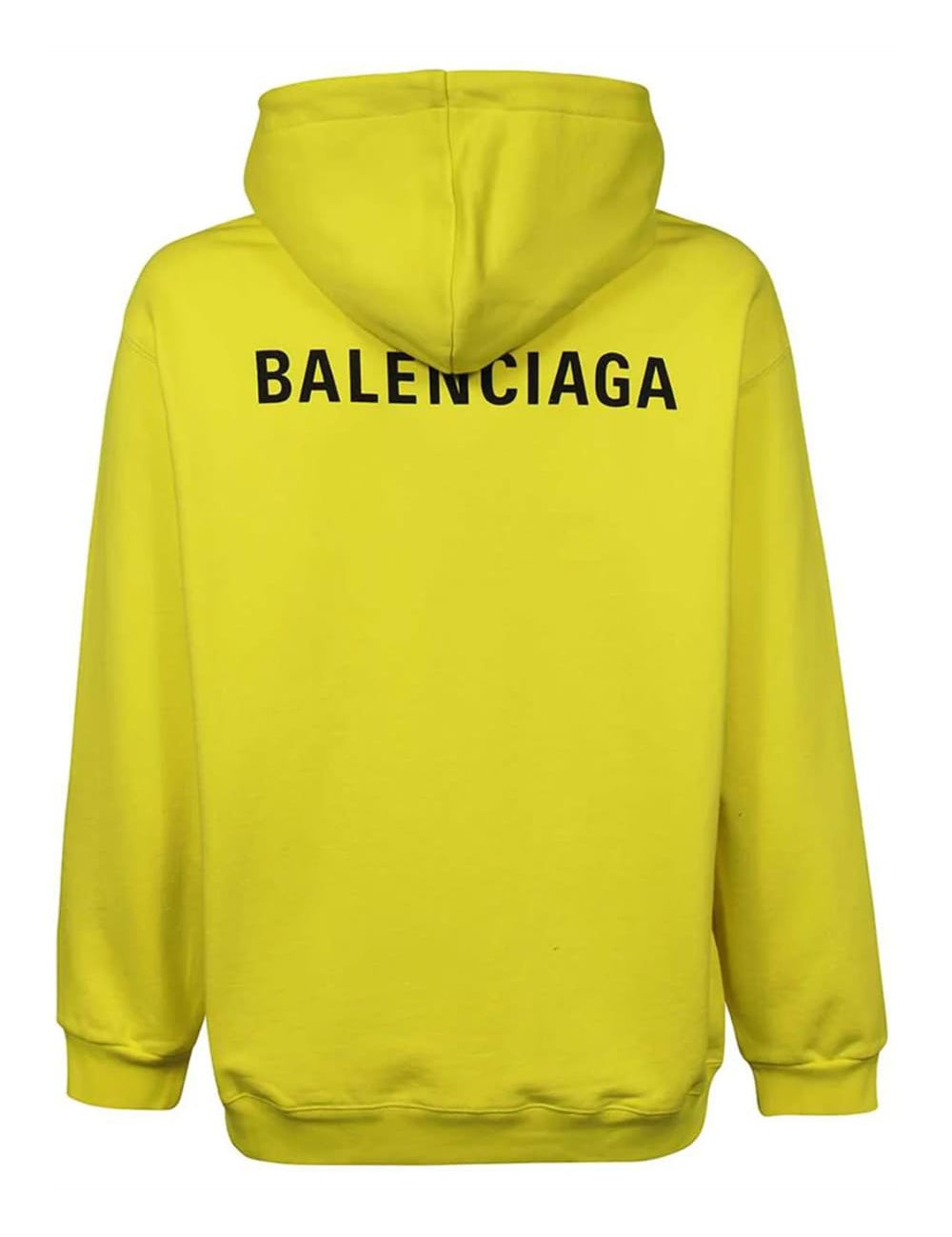 Balenciaga Logo Hooded Sweatshirt Neon Yellow