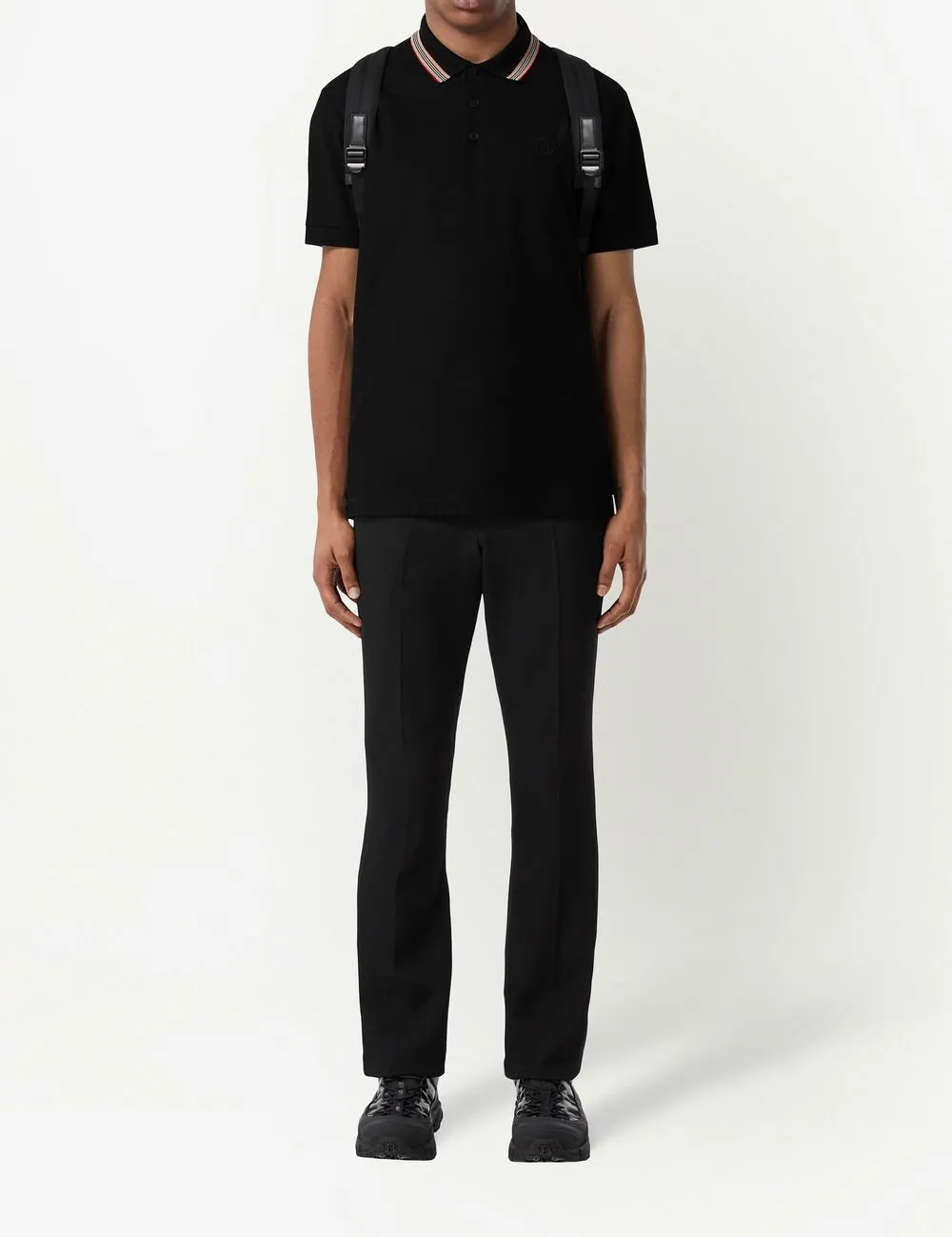 Burberry 'Pierson' TB Collar Polo-Shirt Black