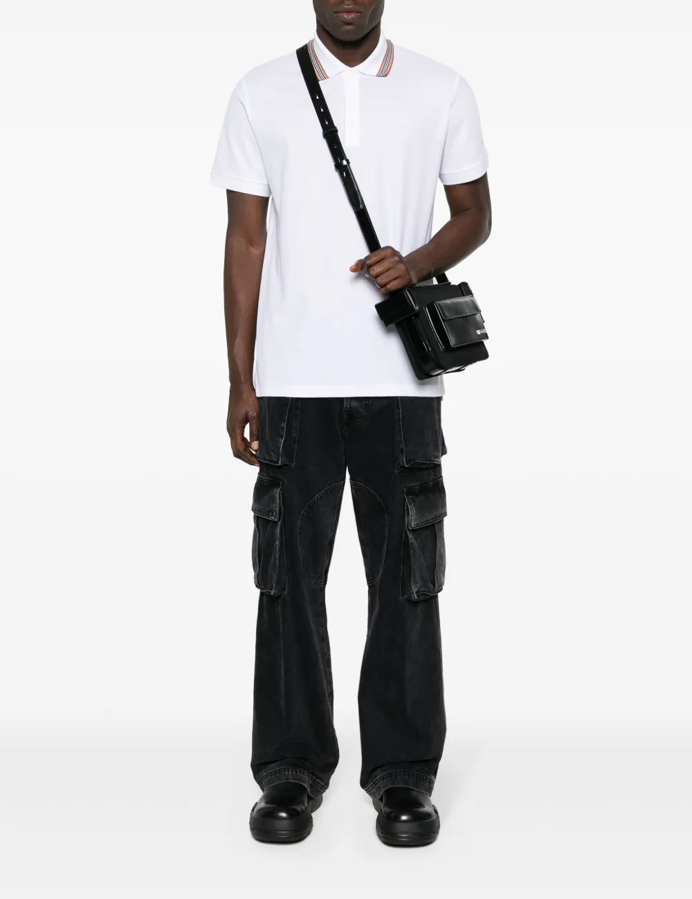 Burberry 'Pierson' TB Collar Polo-Shirt White