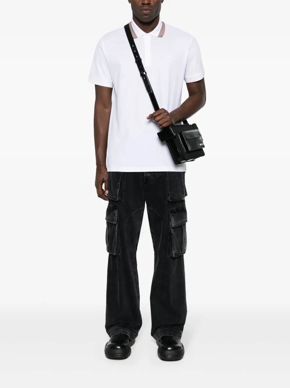 Burberry 'Pierson' TB Collar Polo-Shirt White