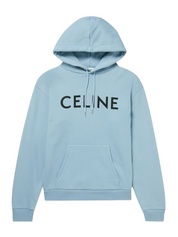 Celine Hooded Sweatshirt Light Blue