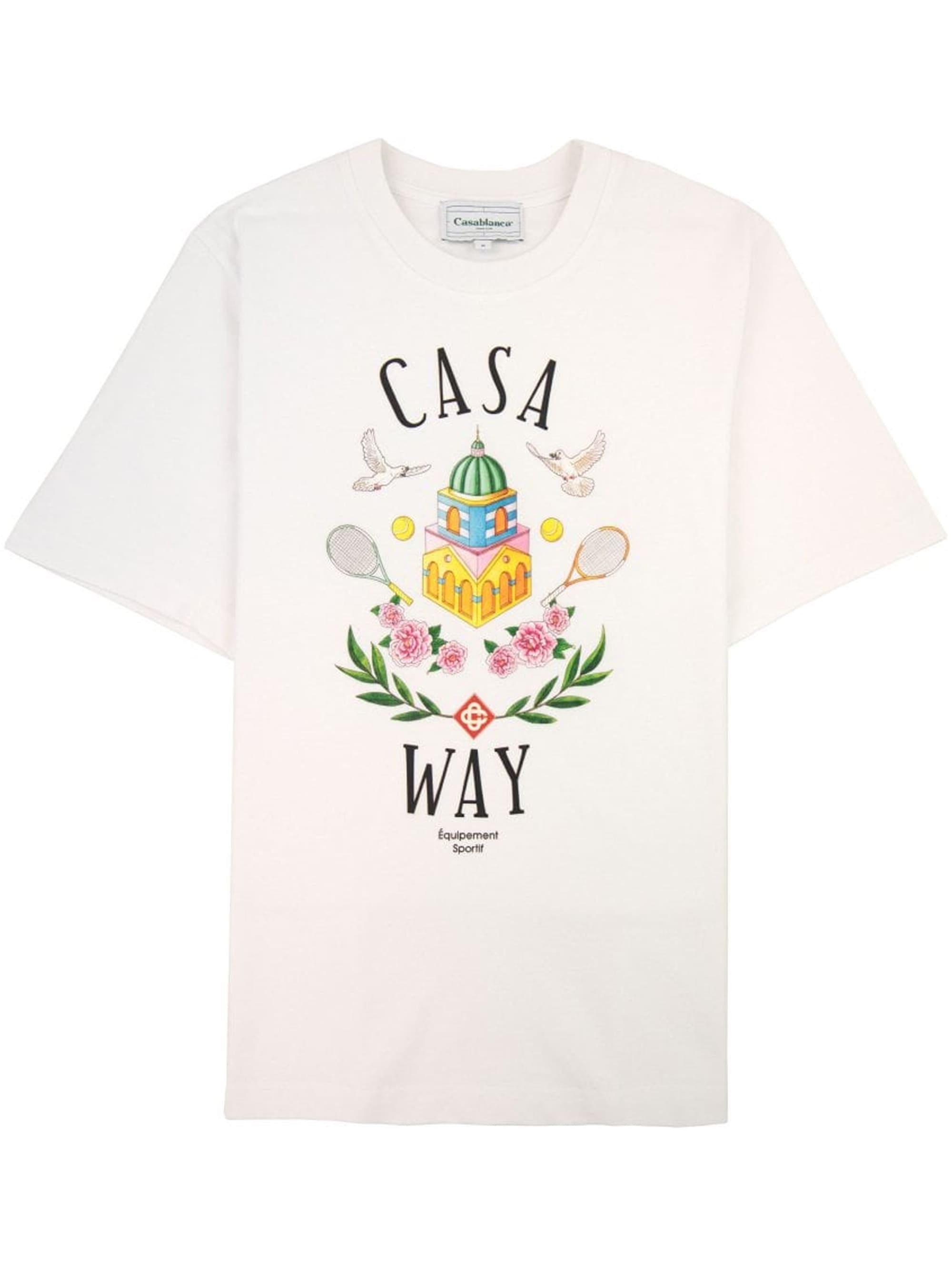 Casablanca Casa Way Design Cotton T-Shirt White