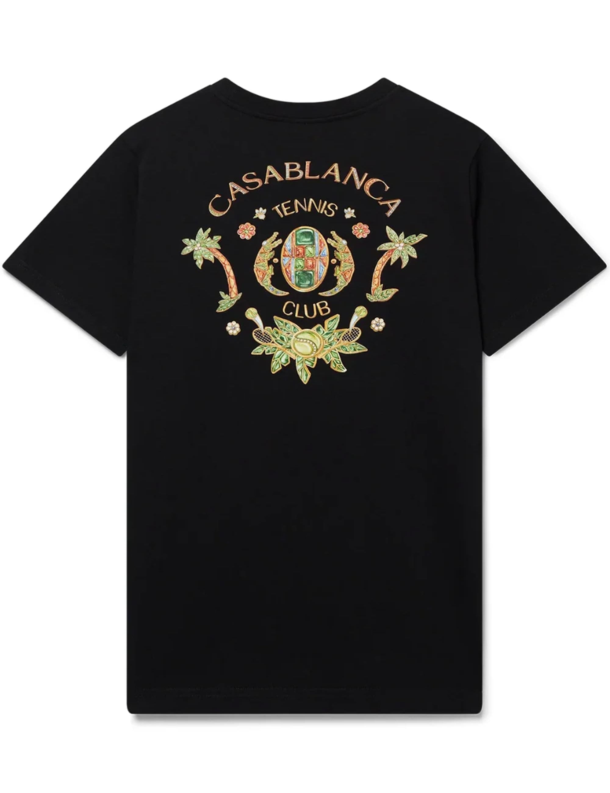 Casablanca Joyaux D'Afrique Tennis Club Printed T Shirt Black