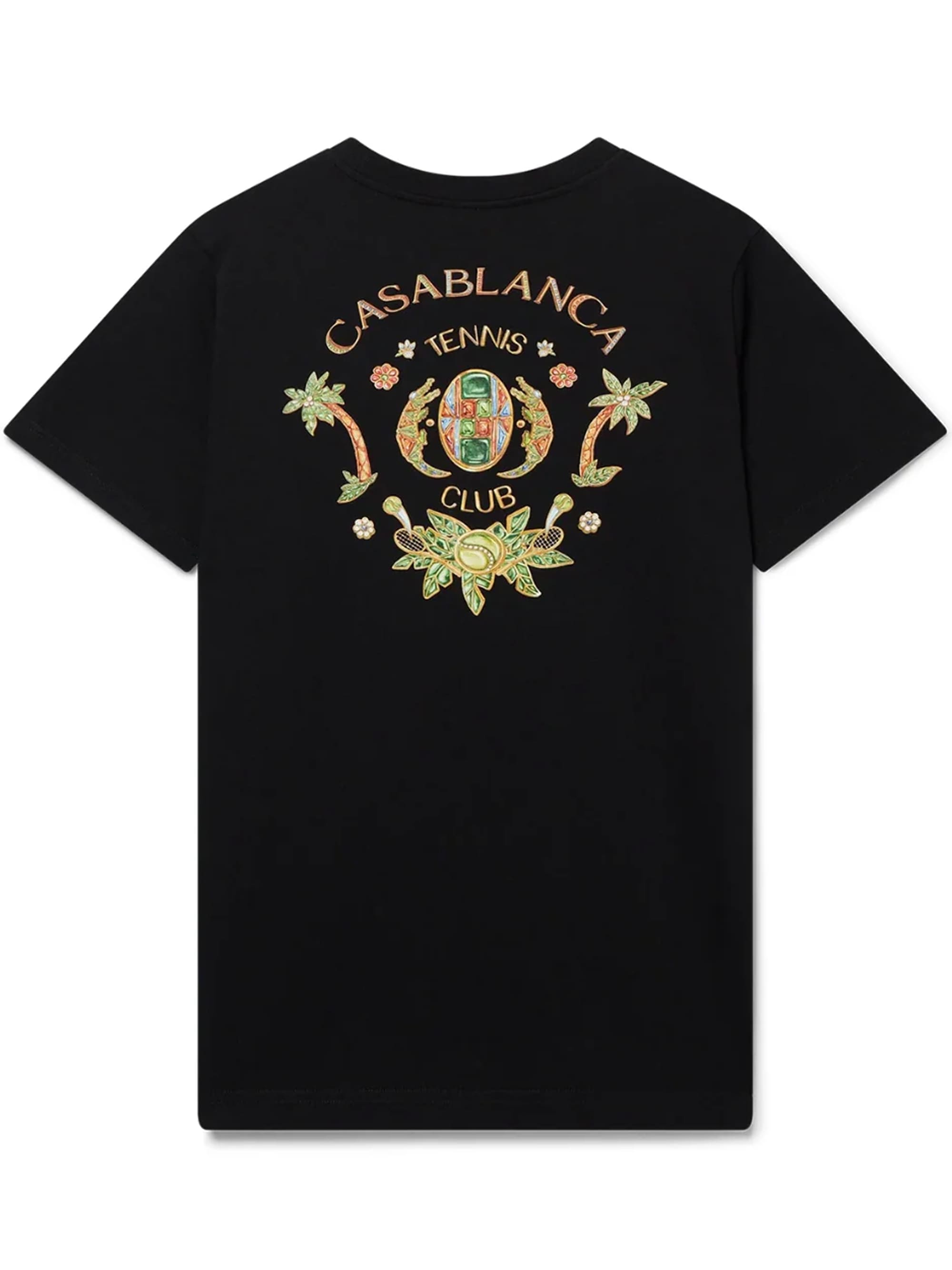 Casablanca Joyaux D'Afrique Tennis Club Printed T Shirt Black