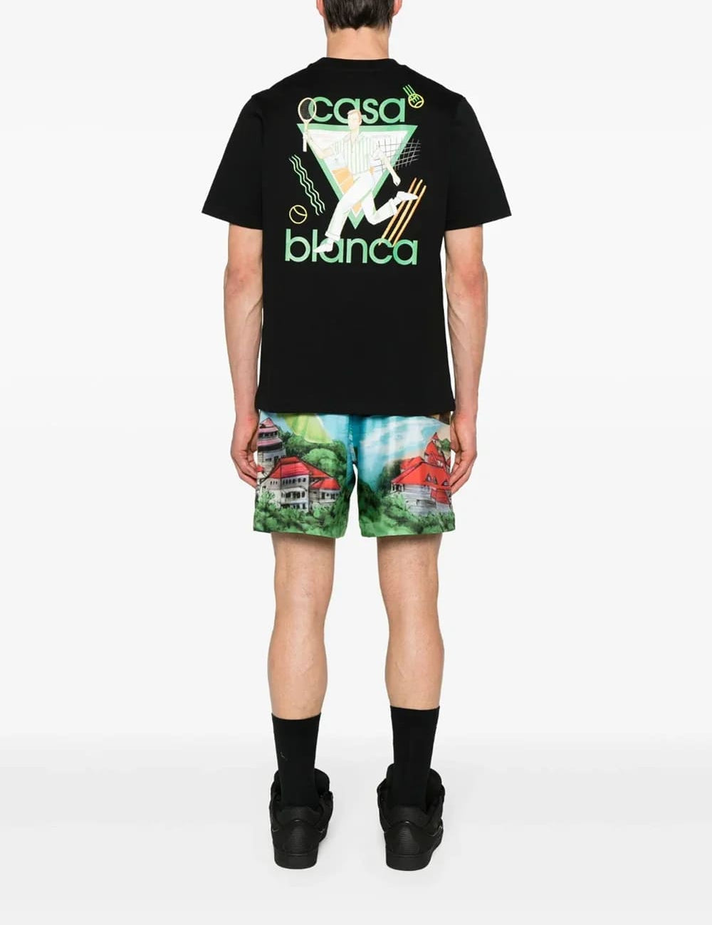 Casablanca Le Jeu Tennis Printed T-Shirt Black