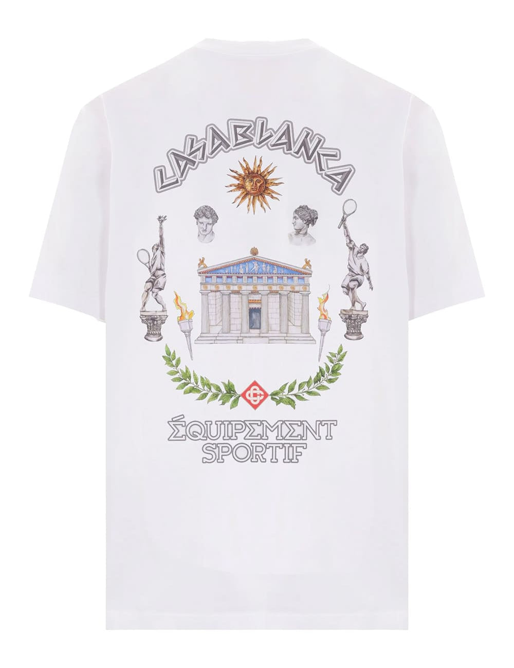 Casablanca Le Temple Du Sport Printed T-Shirt White