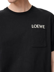 Loewe Pocket Embroidered Logo T-Shirt in White
