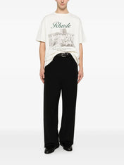 Rhude Virgin Islands Script Printed Cotton T-Shirt White