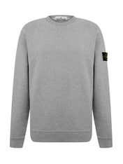Stone Island Logo Patch Cotton Sweatshirt Grey