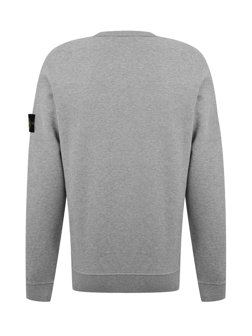 Stone Island Logo Patch Cotton Sweatshirt Grey