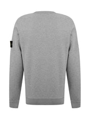 Stone Island Logo Patch Cotton Sweatshirt Grey