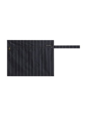Dolce & Gabbana Paparazzi Logo-Patch Pinstripe Swim Shorts