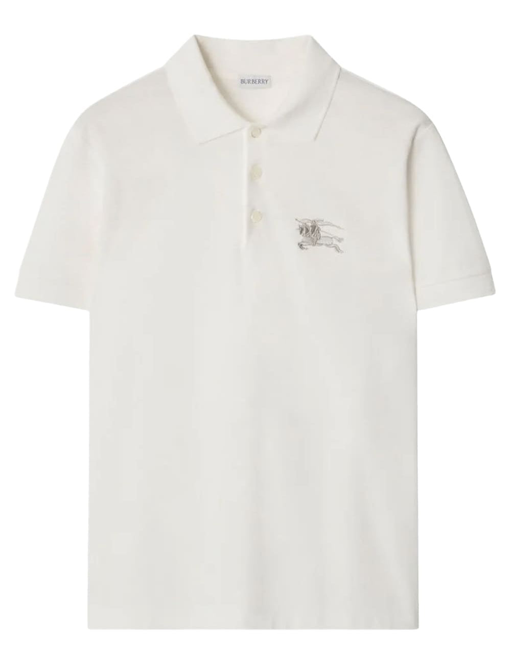 Burberry Knight Cotton Polo-Shirt White