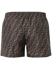Fendi FF Print Swim Shorts Brown Monogram