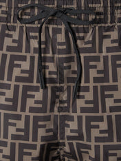 Fendi FF Print Swim Shorts Brown Monogram
