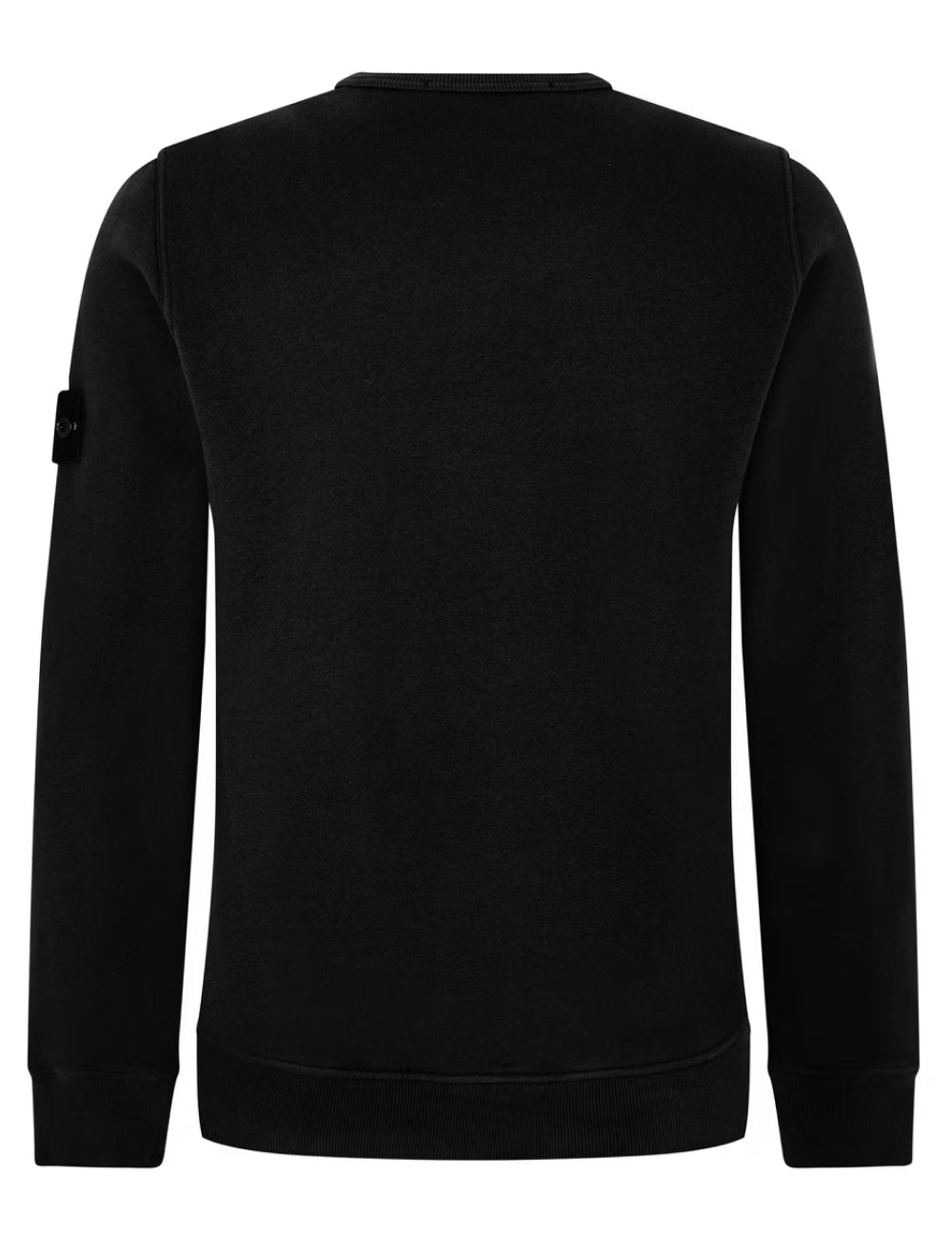 Stone Island Logo Patch Cotton Sweatshirt Black