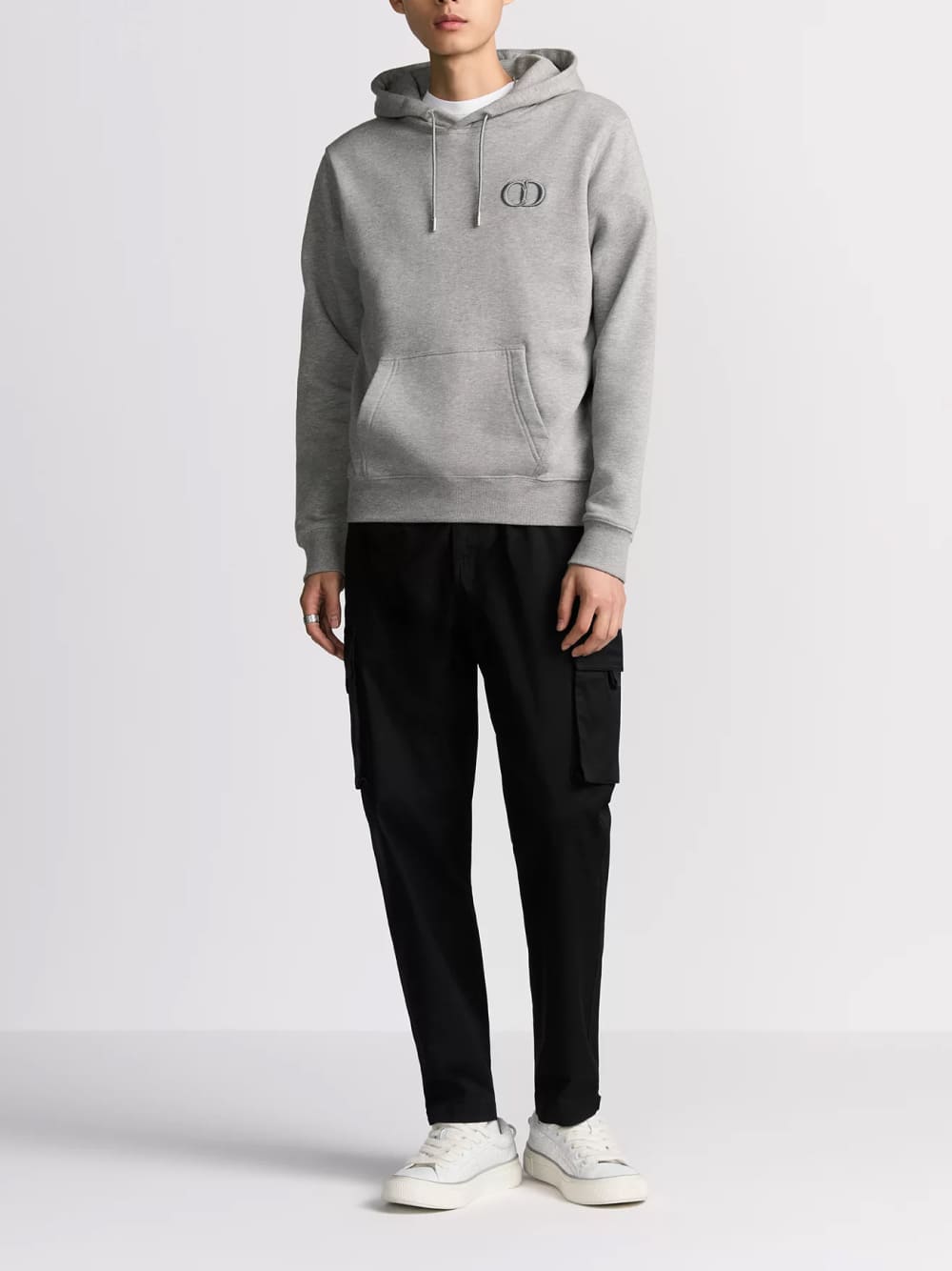 Dior CD Icon Hooded Sweatshirt Grey