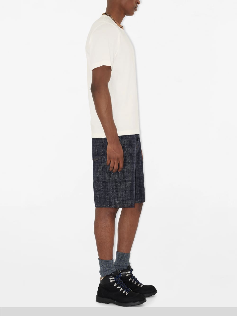 Burberry Check Trim Relaxed Fit Cotton T-Shirt White