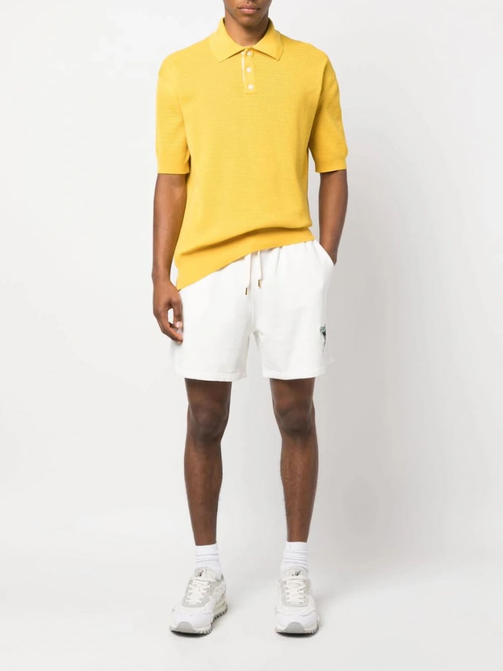 Casablanca Tennis Club Cotton Shorts White