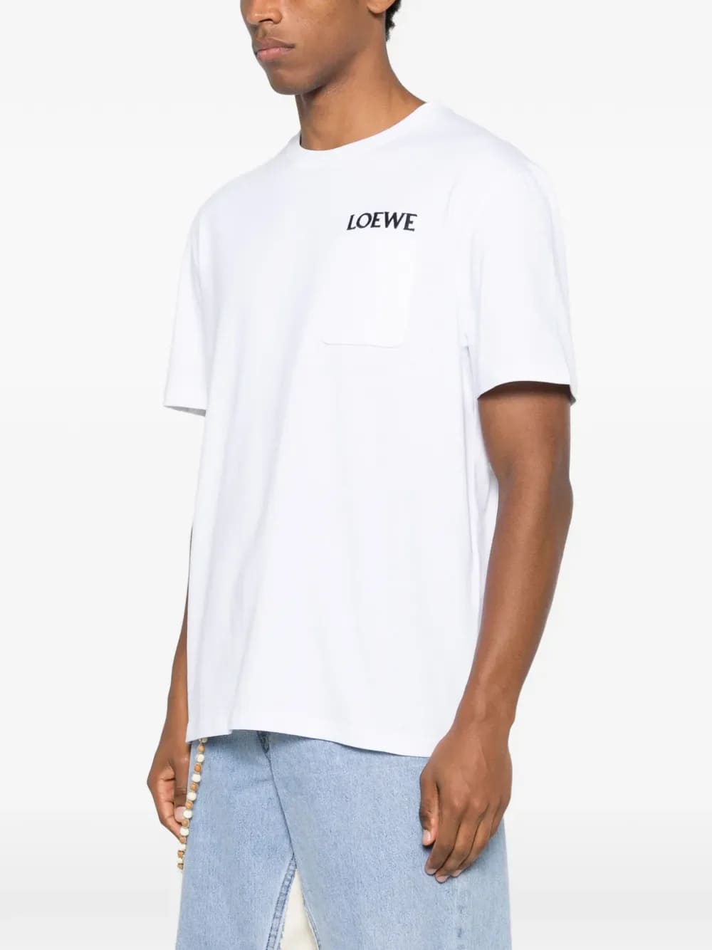 Loewe Pocket Embroidered Logo T-Shirt White