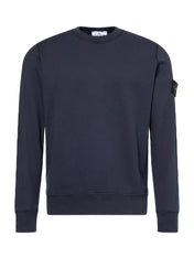 Stone Island Logo Patch Cotton Sweatshirt Navy