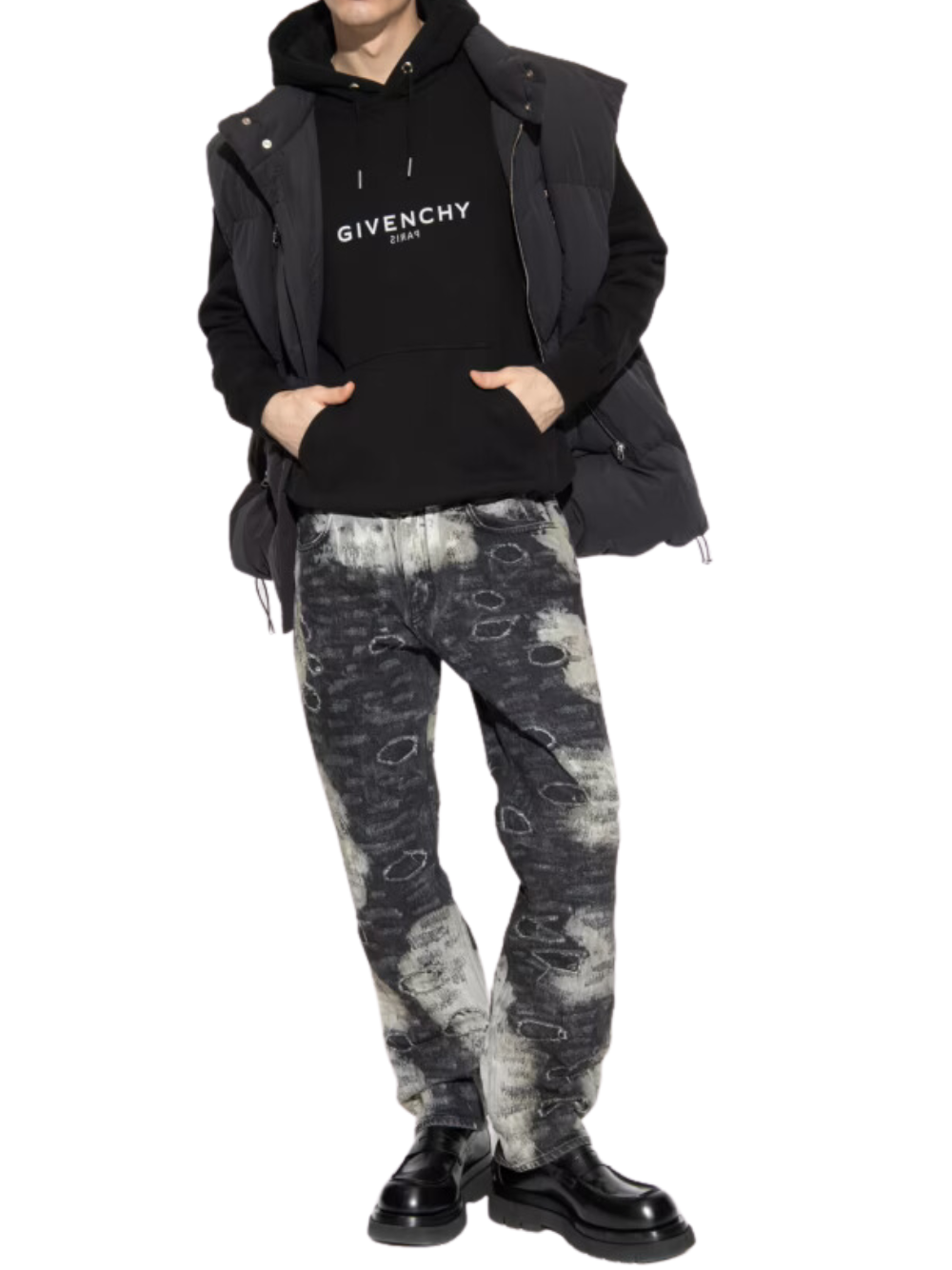 Givenchy Reverse Logo Print Hooded Sweatshirt