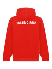 Balenciaga Classic Logo Oth Hooded Sweatshirt Red