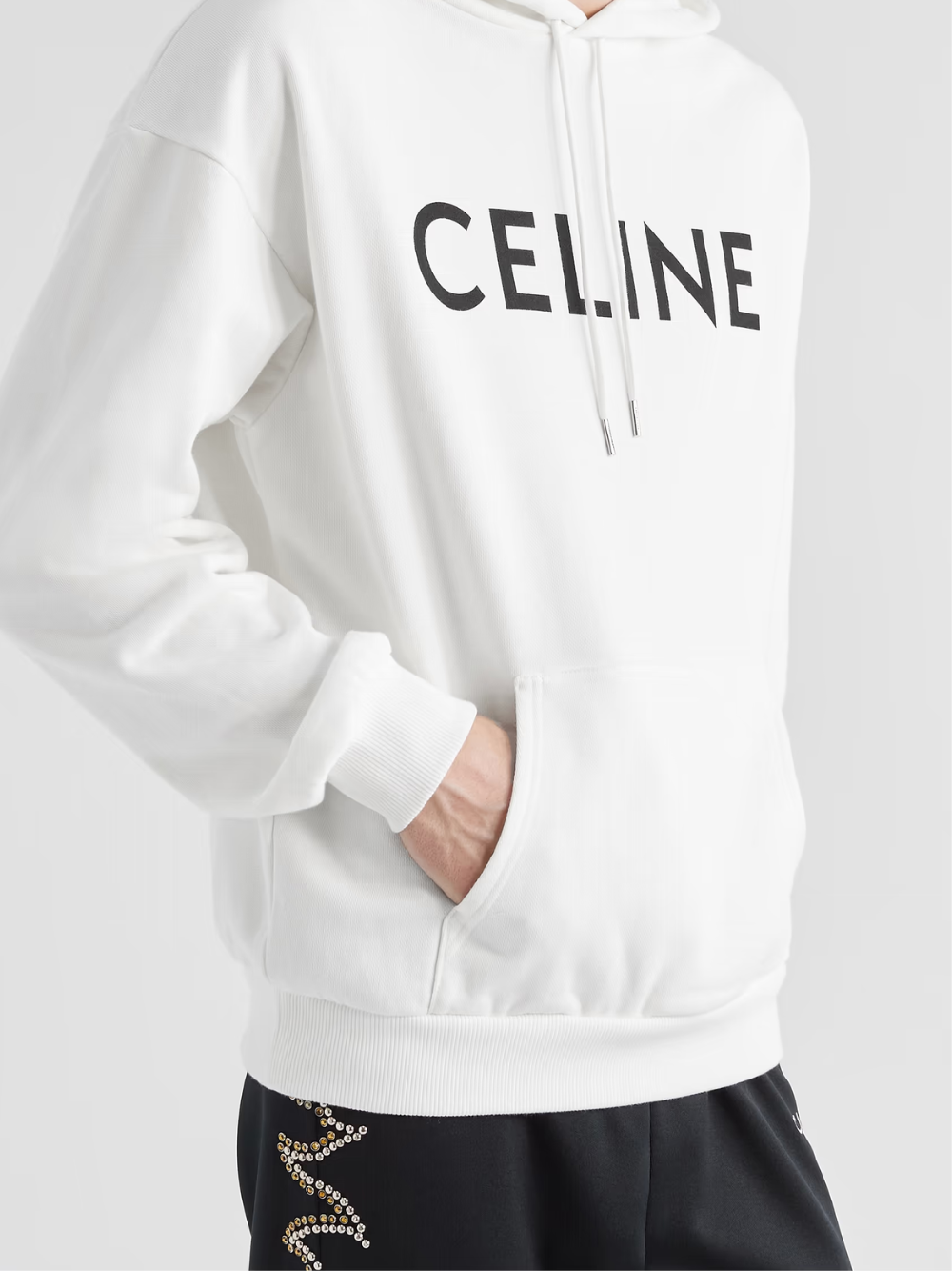 Celine Hooded Sweatshirt White