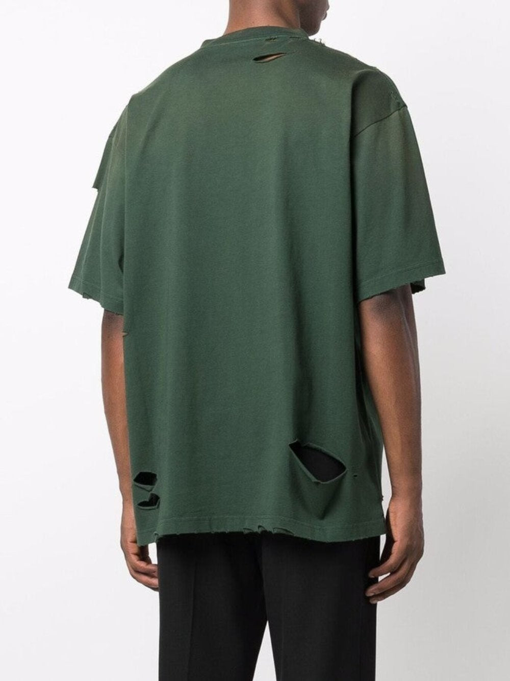 Balenciaga Distressed T-Shirt Green