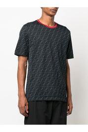 Fendi FF Zucca Print Monogram T-Shirt Grey