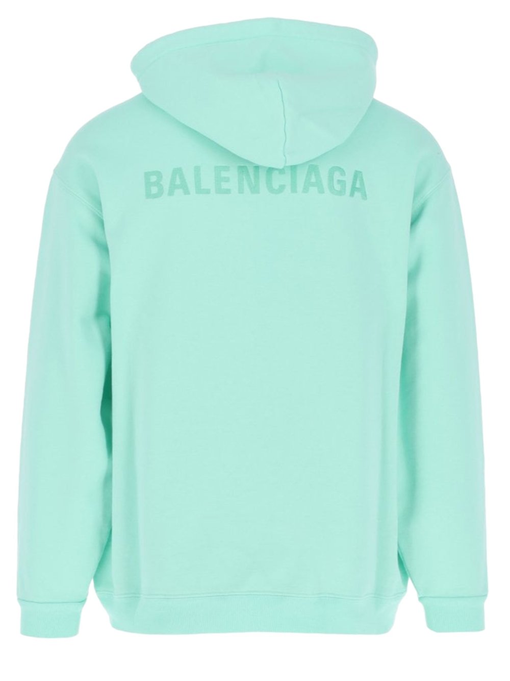 Balenciaga Embroidered Logo Hooded Sweatshirt Mint Green