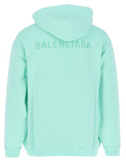 Balenciaga Embroidered Logo Hooded Sweatshirt Mint Green