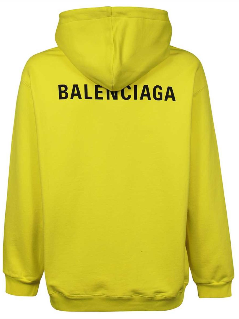 Balenciaga Logo Hooded Sweatshirt Neon Yellow