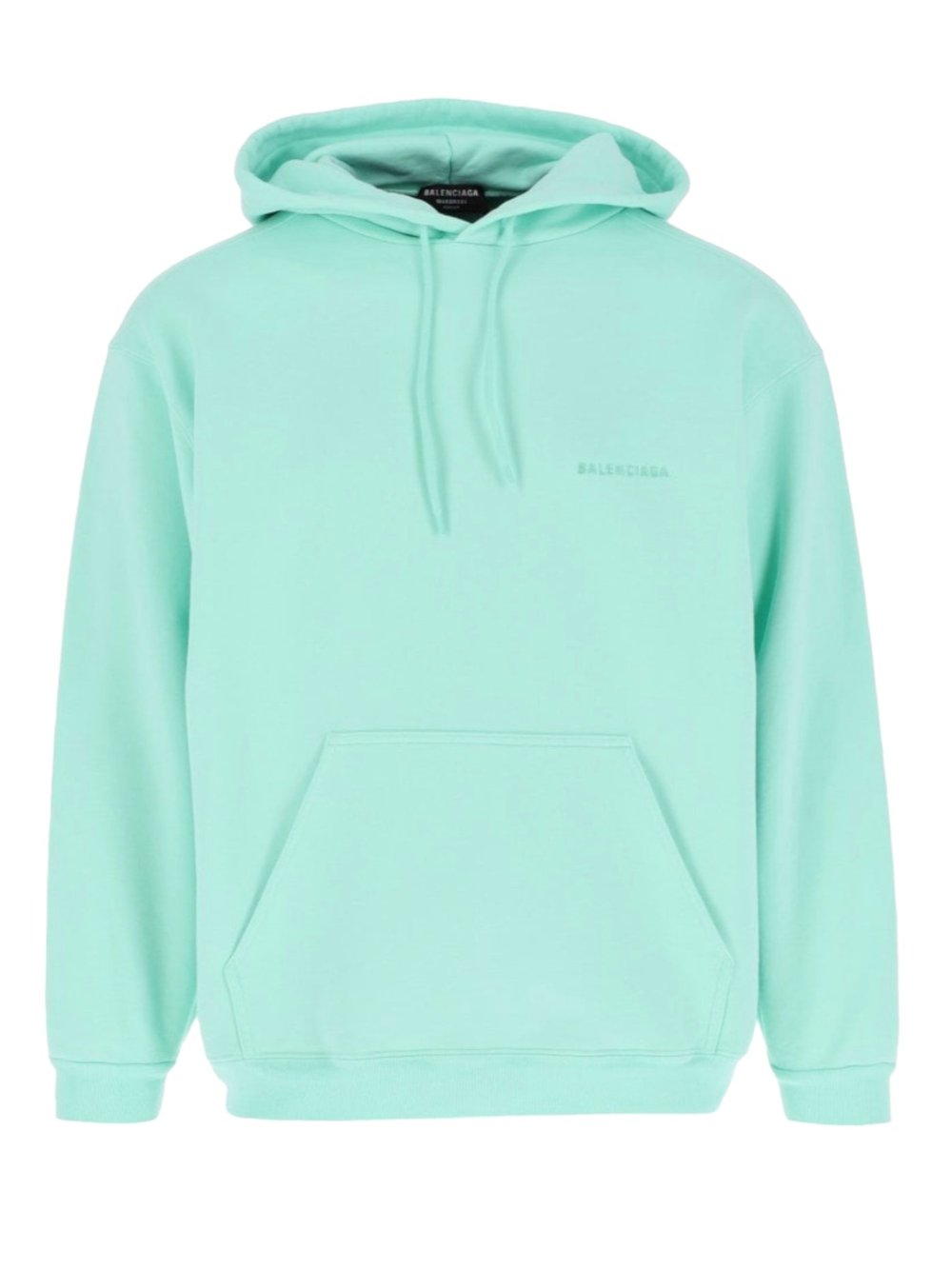 Balenciaga Embroidered Logo Hooded Sweatshirt Mint Green